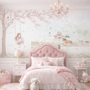 Papel De Parede MENINA FARM