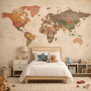 Papel De Parede MAPA SÉPIA