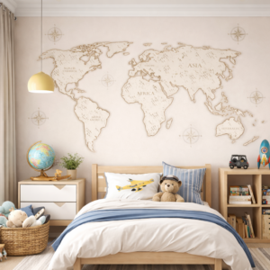 Papel De Parede MAPA VINTAGE