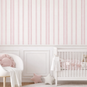 Papel De Parede Clássico Candy Rosa
