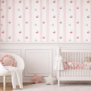 Papel De Parede Vichy Cherry Rosa