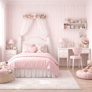 Papel De Parede Encanto Rosé Infantil