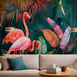 Papel De Parede flamingos