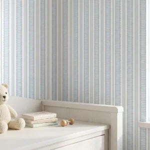 Papel De Parede Listras Doce Infância Azul