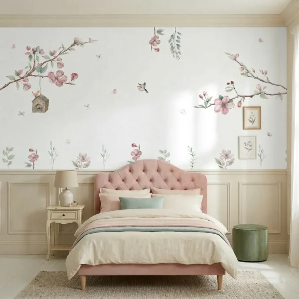 Papel De Parede CEREJEIRA GARDEN