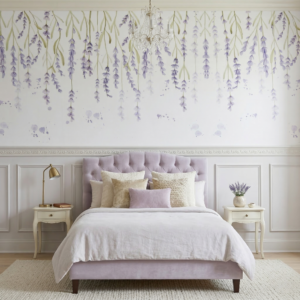 Papel De Parede LAVANDA AQUARELA