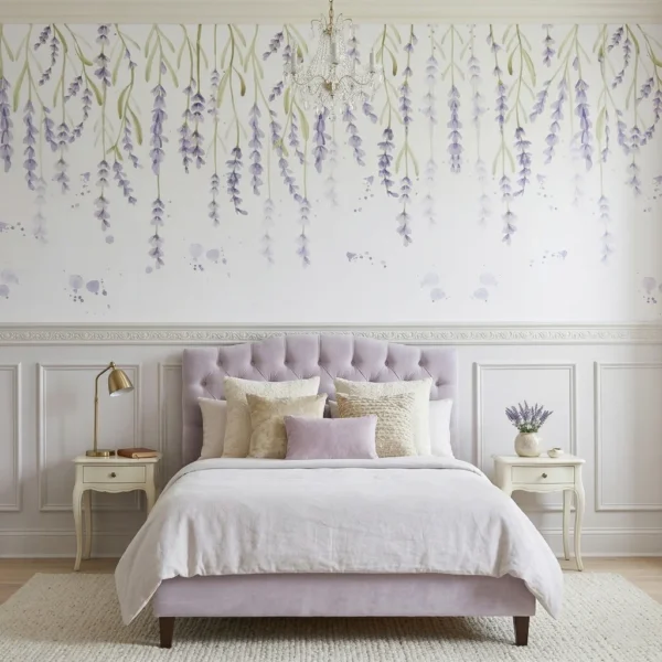 Papel De Parede LAVANDA AQUARELA