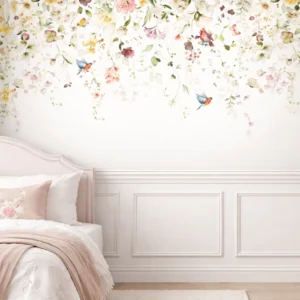 Papel De Parede Cascata Floral Suave