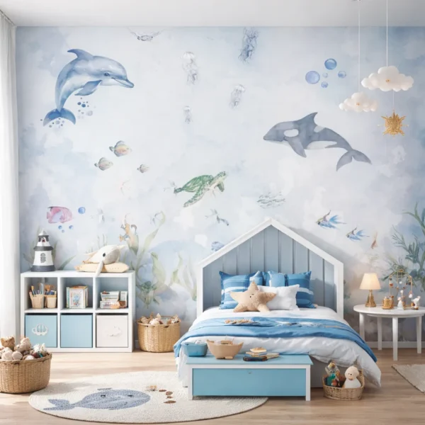 Papel De Parede DANÇA DOS GOLFINHOS