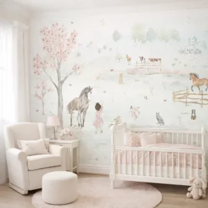 Papel De Parede FARM GIRL