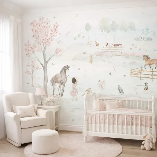 Papel De Parede FARM GIRL