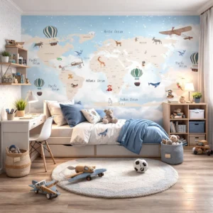 Papel De Parede MAPA AVIADOR
