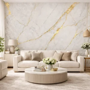 Papel De Parede marmore dourado