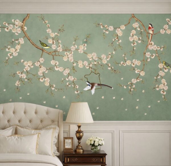 Papel de parede Tropical Vibrante instalado - foto de cliente