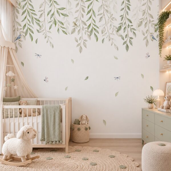 Papel De Parede JARDIM DE PASSARINHOS