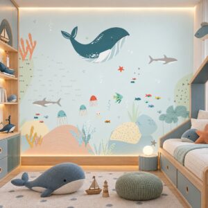 Papel De Parede FUNDO DO MAR AZUL