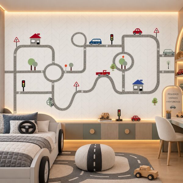 Papel De Parede PISTA DE CARRINHOS