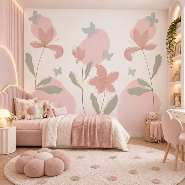 Papel de Parede FLORES DELICADAS