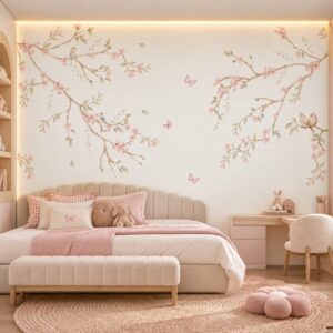 Papel de Parede GALHOS E PASSARINHOS ROSÉ