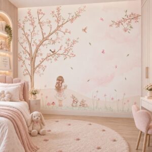 Papel de Parede JARDIM DA MENINA ROSÉ