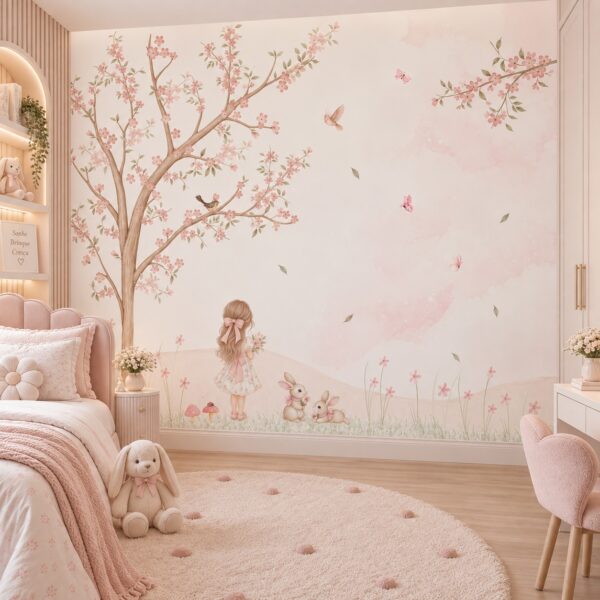 Papel de Parede JARDIM DA MENINA ROSÉ
