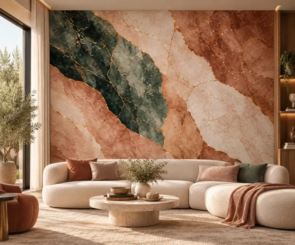 Papel de Parede MÁRMORE TERRACOTA